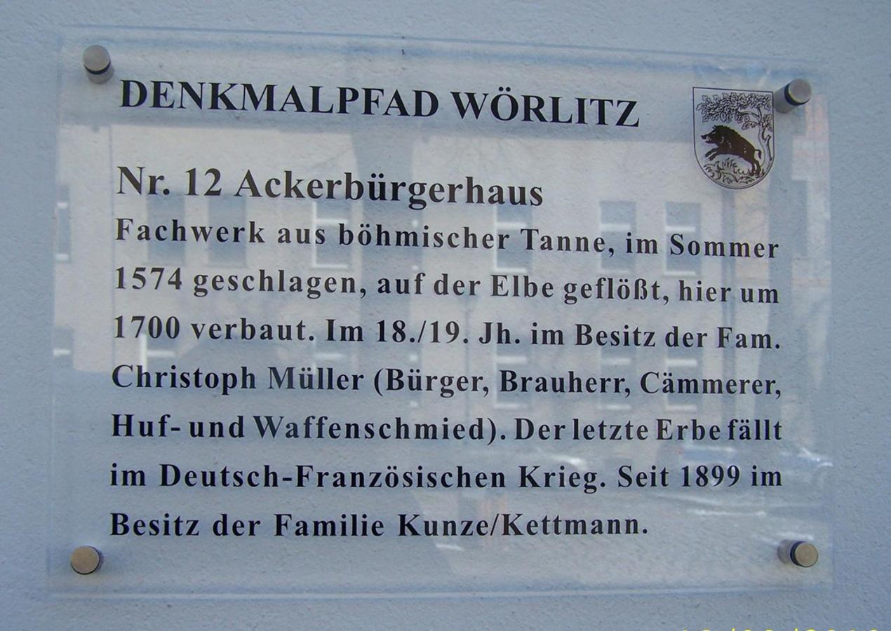 Pension Am Park Wörlitz Kültér fotó